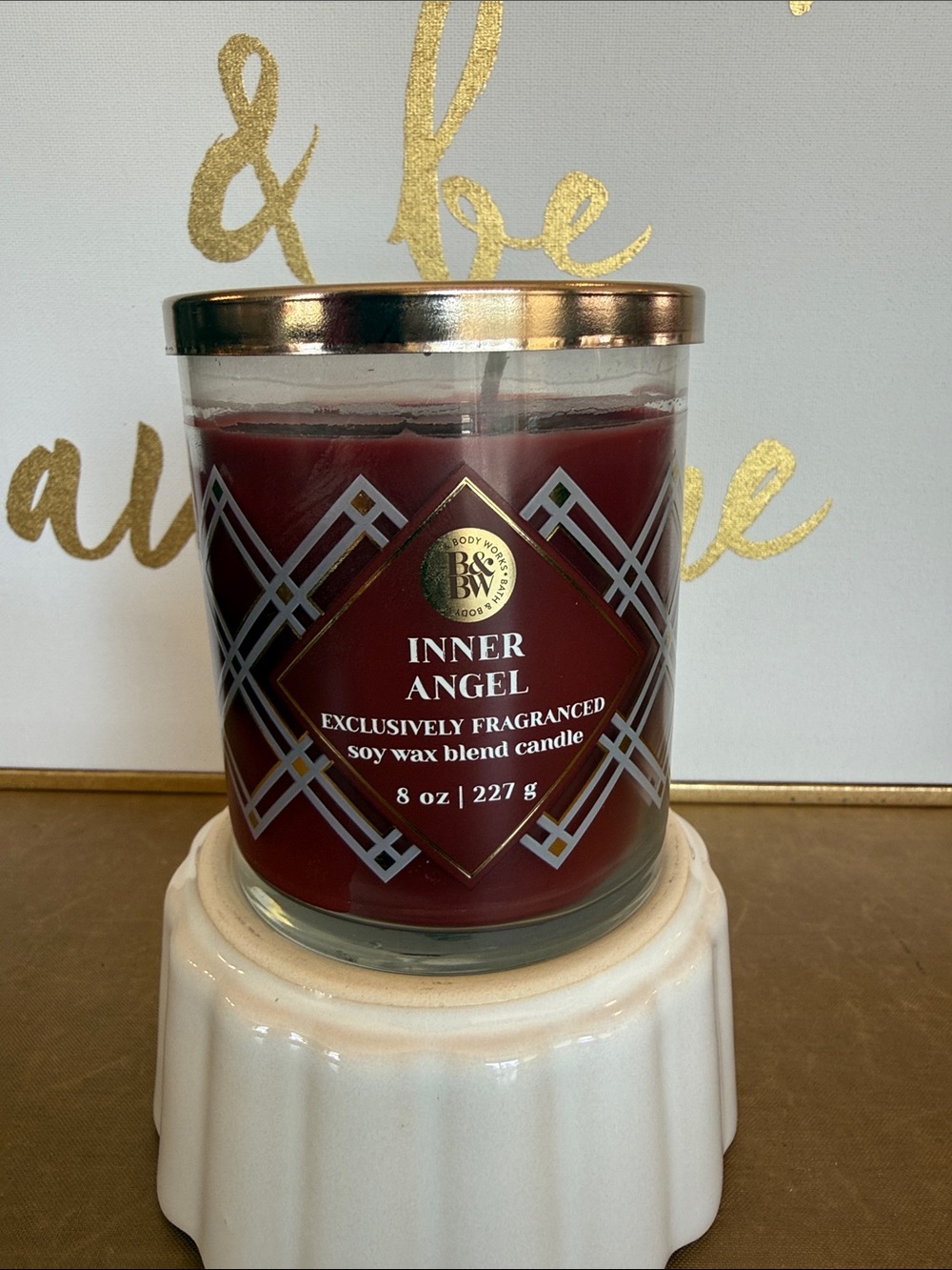 Bath & Body Works Inner Angel Red Candle with Gold Lid